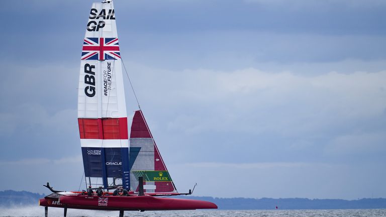 Great Britain's SailGP team on the water (Image credit - Thomas Lovelock for SailGP)