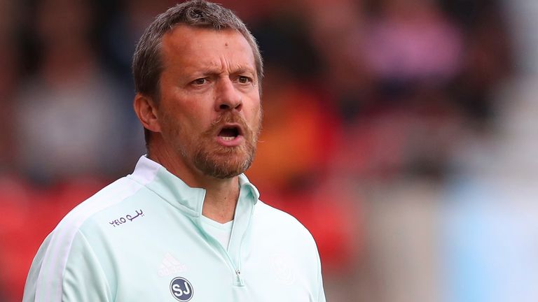 New Sheffield United boss Slavisa Jokanovic watches on during a pre-season friendly at Doncaster Rovers