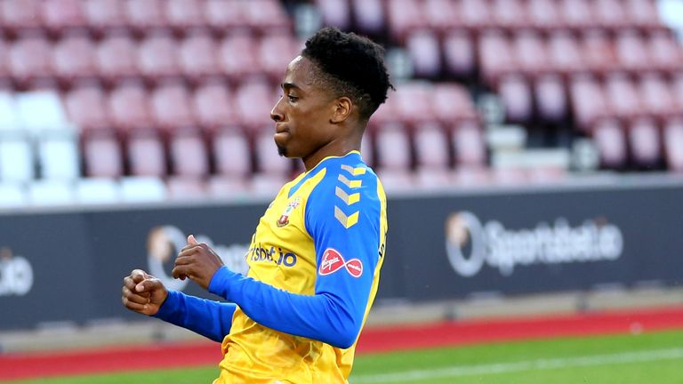 Southampton's Kyle Walker-Peters celebrates scoring against Levante