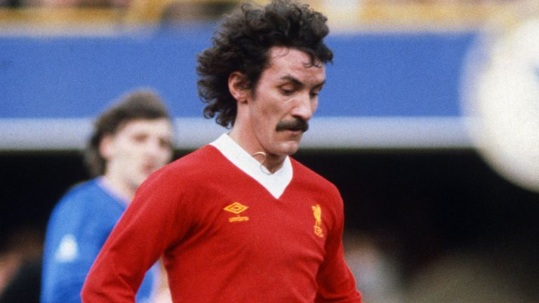 Terry McDermott playing for Liverpool in 1982