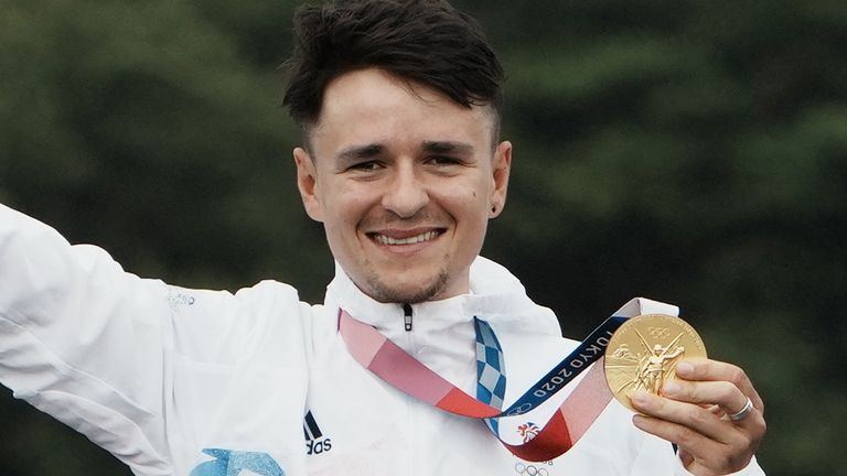 Tom Pidcock won his gold medal in Tokyo two months after he broke a collarbone in training