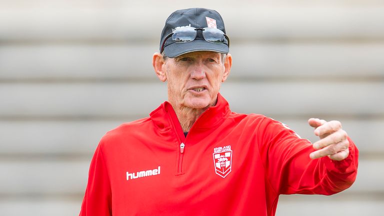 Picture by Allan McKenzie/SWpix.com - 19/06/2018 - Rugby League -2018 RL International - England v New Zealand - England Training - University of Denver, Denver, Colorado, USA - Wayne Bennett.