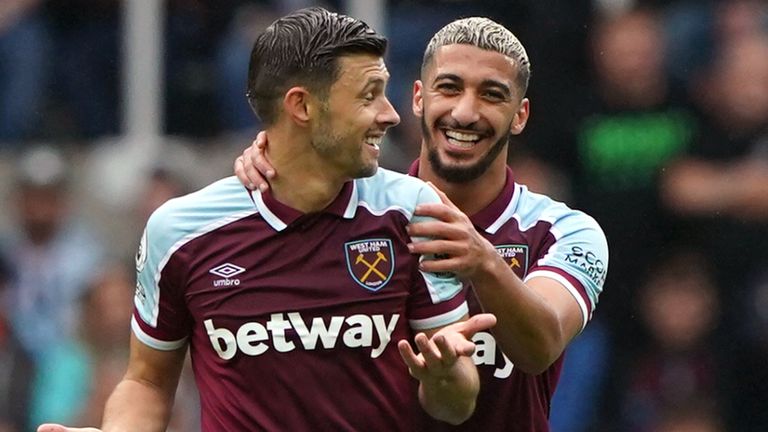 West Ham celebrate a goal vs Newcastle