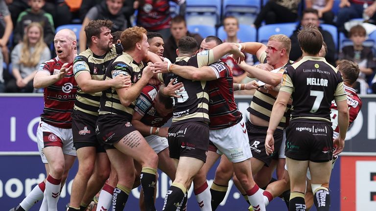 The physicality often spill over as they did during Wigan Warriors v Leigh Centurion game