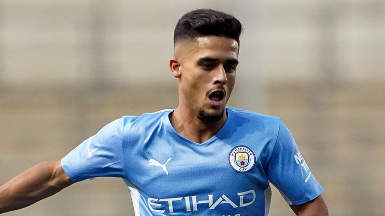 Yan Couto in action for Manchester City