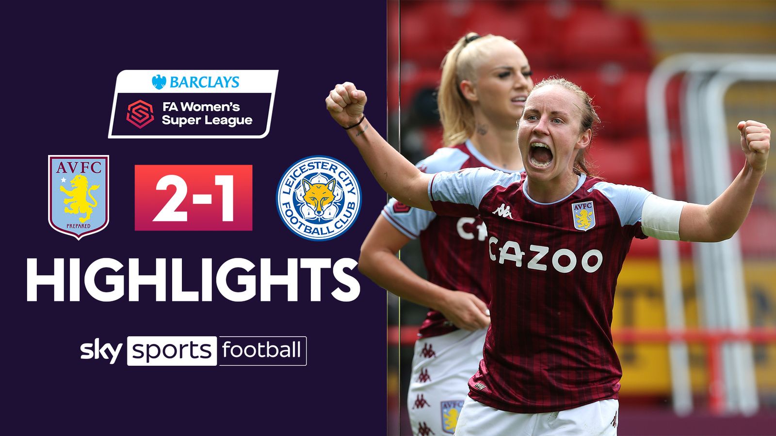 Aston Villa Women 2-1 Leicester City Women: Sarah Mayling And Remi 