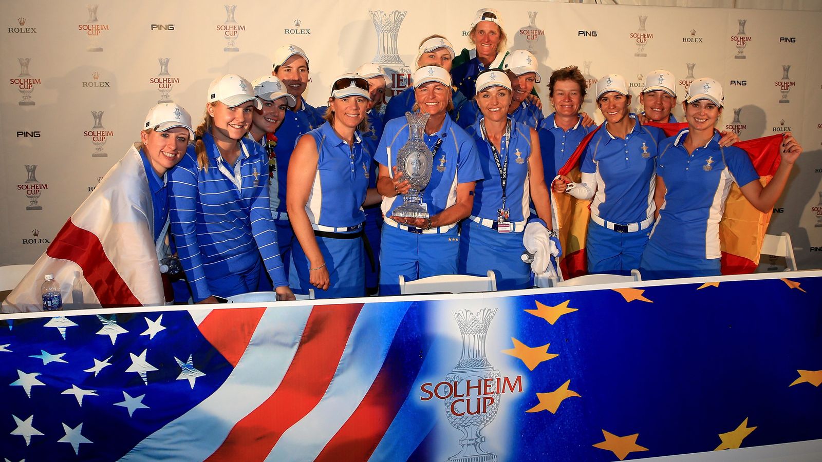 European cups. Solheim. Team Europe.