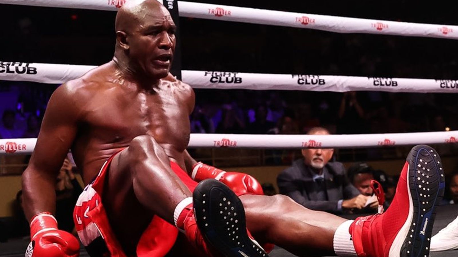 Evander Holyfield Aged 58 Beaten By Vitor Belfort Via First Round TKO   Skysports Evander Holyfield 5509728 