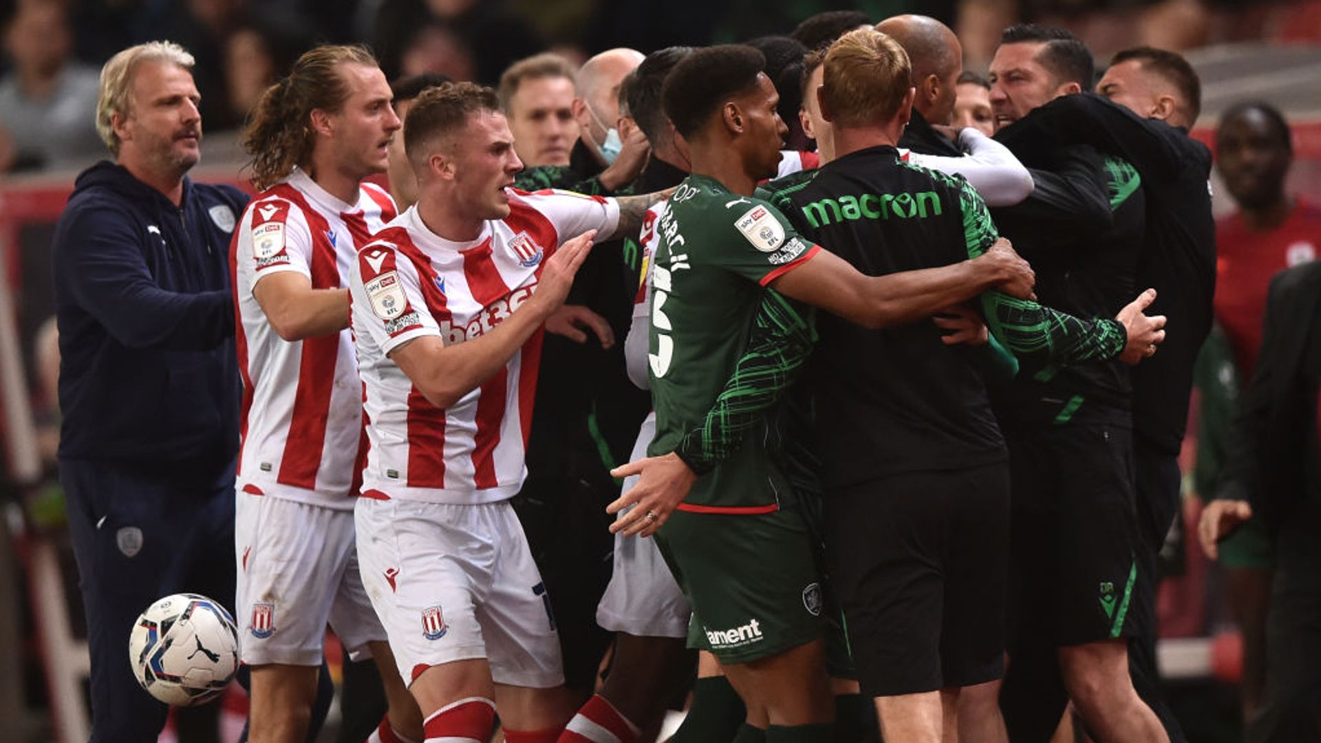 Touchline bust-up as Barnsley hold Stoke