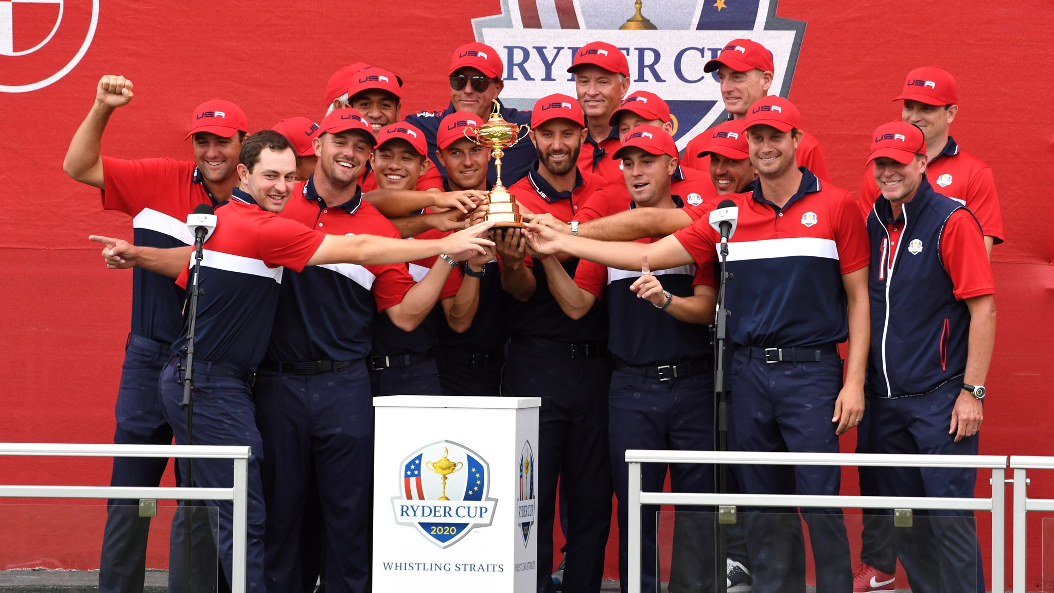 American golfers won the prestigious Ryder Cup 2020 tournament and their celebration was a sight to behold! See the incredible image of the victorious Ryder Cup USA team!