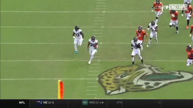 Jaguars' Jamal Agnew scores on 102--yard kickoff return