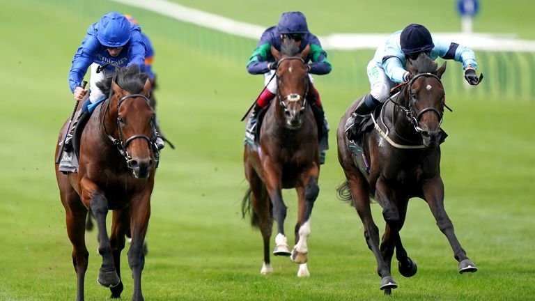 Royal Patronage (right) wins the Royal Lodge