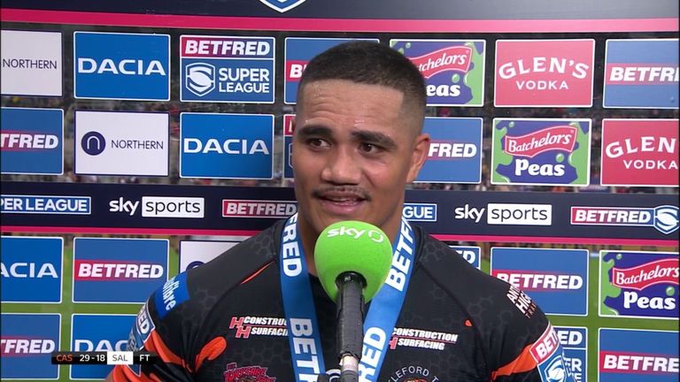 Peter Mata'utia describes how him and Jordan Turner had to adapt, playing out of position, in the Tigers' 29-18 win over the Red Devils.