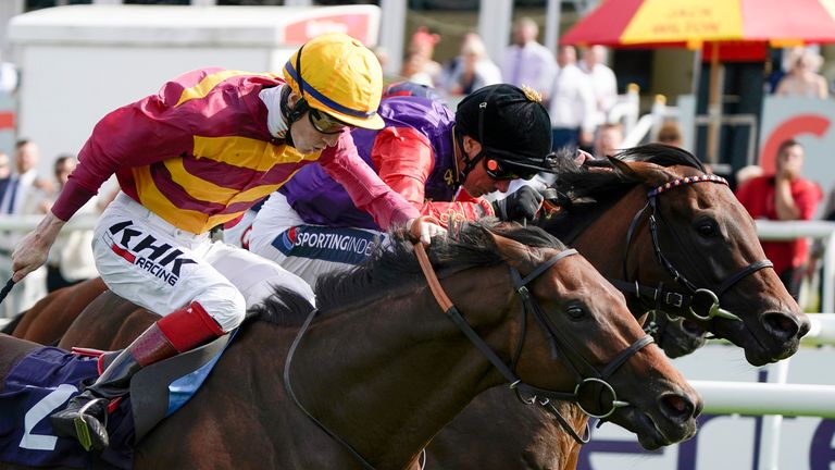 David Egan riding Bayside Boy (near side)