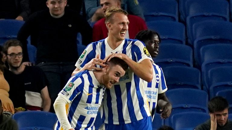 Aaron Connolly's goals were his first in a Brighton shirt since January 2