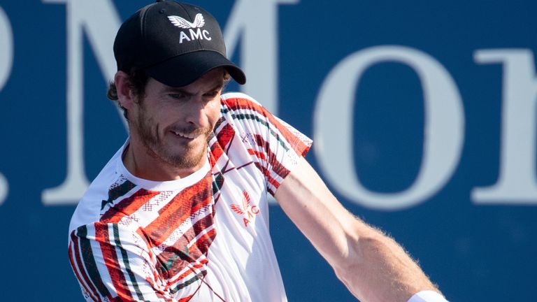 Andy Murray in action during practice at the 2021 US Open, Thursday, Aug. 26, 2021 in Flushing, NY. (Pete Staples/USTA)