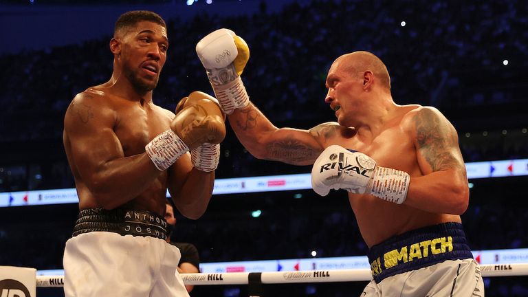 Anthony Joshua vs Oleksander Usyk, IBF, WBA, WBO and IBO Heavyweight World Title, Tottenham Hotspur Stadium, London..25 September 2021.Picture By Mark Robinson Matchroom Boxing..