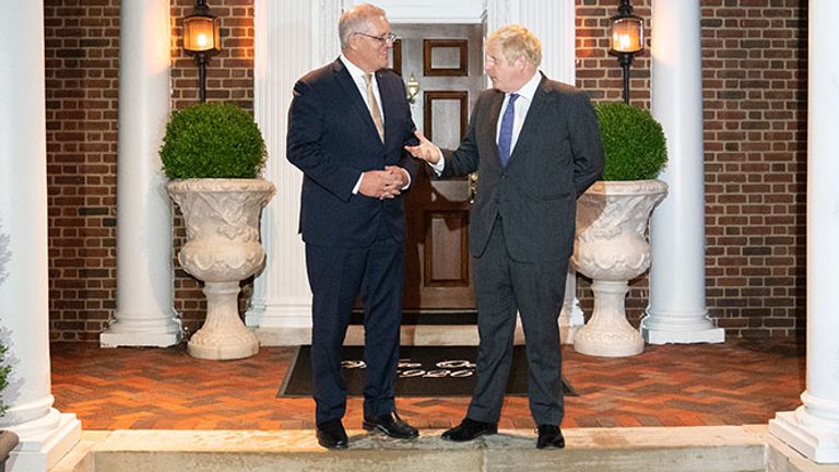 Le Premier ministre Boris Johnson a rencontré le Premier ministre australien Scott Morrison à Washington DC