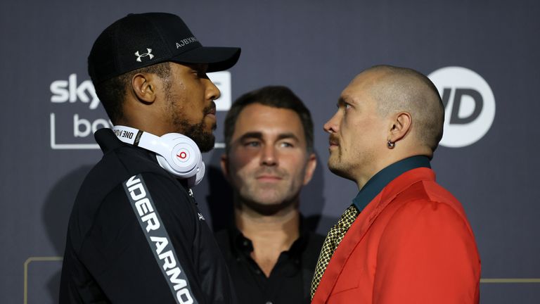 Anthony Joshua and Oleksander Usyk Final Press Conference ahead of their World Heavyweight Title clash on saturday night at the Tottenham Hotspur Stadium in London
23 September 2021
Picture By Mark Robinson Matchroom Boxing