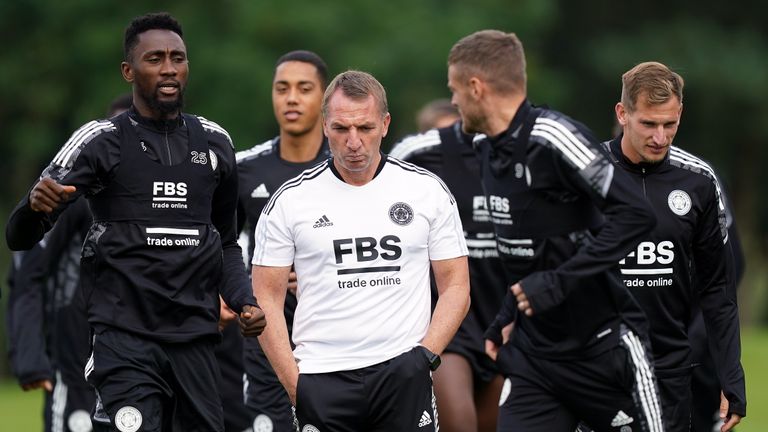 PA - Brendan Rodgers at Leicester training