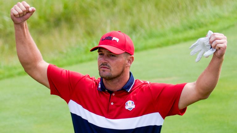 Bryson DeChambeau won 2.5 points from his three matches at Whistling Straits