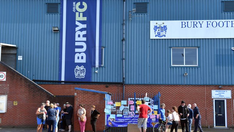 Bury's Gigg Lane stadium (PA)