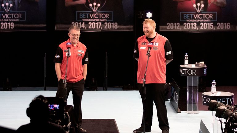 Campbell and Smith defeated Northern Ireland and New Zealand to reach the last eight in 2020 (Kais Bodensieck/PDC Europe)