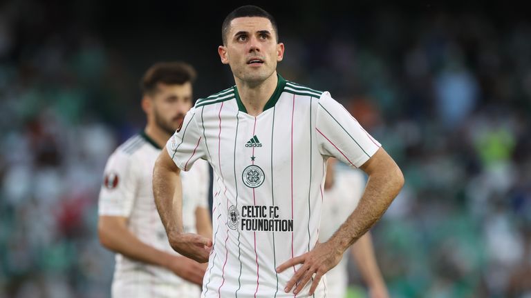 Celtic's Tom Rogic looks on during a UEFA Europa League match between Real Betis and Celtic at the Benito Villamarin Stadium