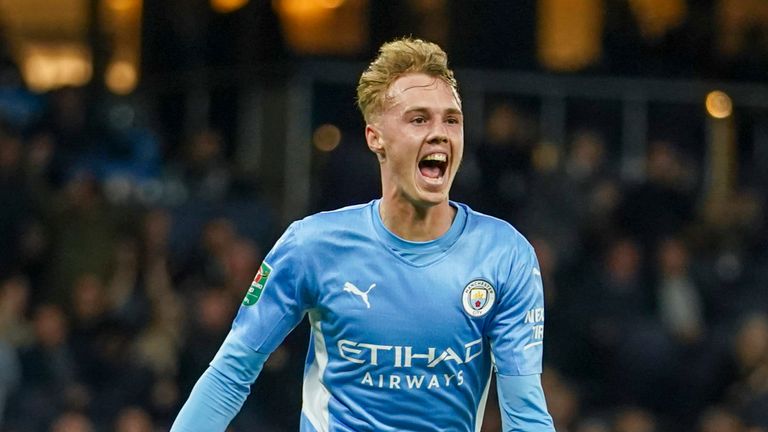 Cole Palmer scored his first goal for Manchester City in their 6-1 victory over Wycombe