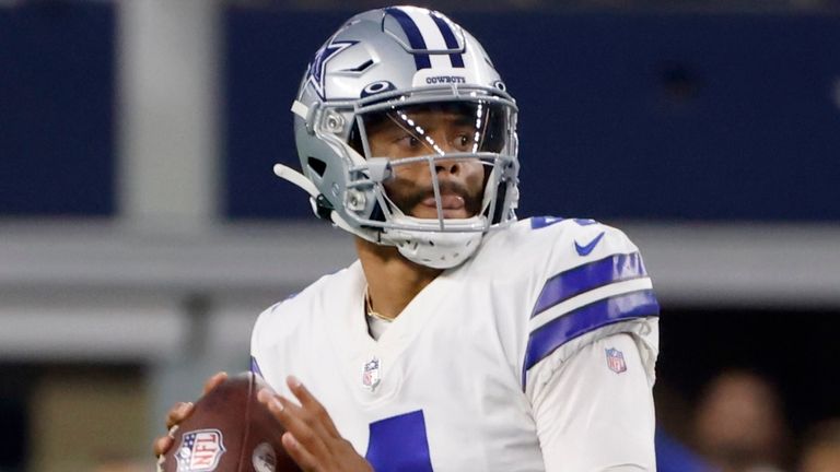 Dallas Cowboys quarterback Dak Prescott is expected to return from a calf injury for their Sunday night game against the Minnesota Vikings