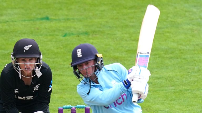 England's Danni Wyatt top-scored with an unbeaten 63 in the second ODI against New Zealand at Worcester (PA Images)