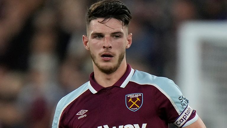 Declan Rice is reportedly subject to interest from Man City and Man Utd