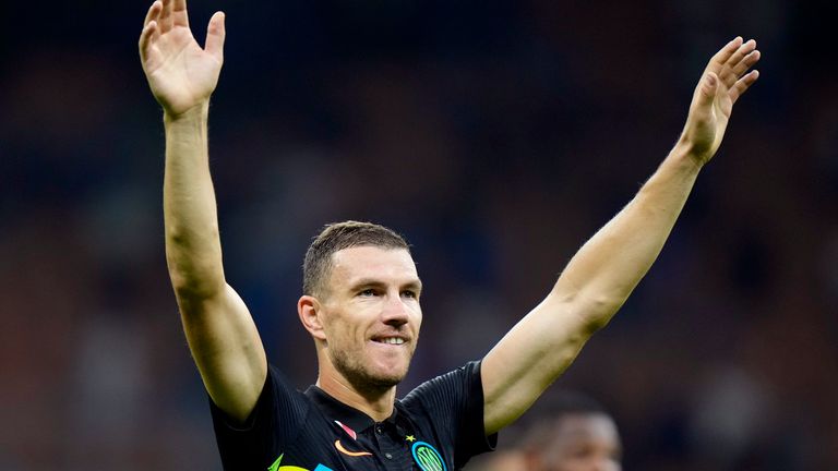 Edin Dzeko scored a second-half double in Inter's big win