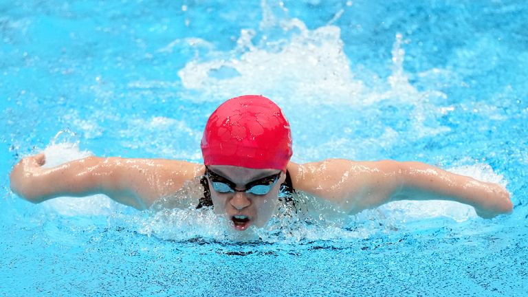 Ellie Simmonds in action at the 2020 Tokyo Paralympics (PA)