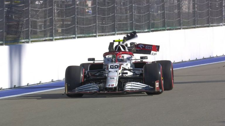 Antonio Giovinazzi crashes out!