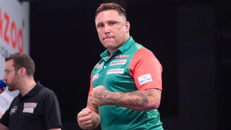 Gerwyn Price and Wales started their defence of the World Cup of Darts title with an impressive victory over Finland (Kais Bodensieck,/PDC Europe)