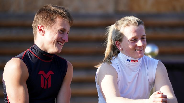 Doyle and Tom Marquand watch on at Doncaster on day one of the St Leger Festival