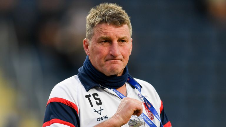 Picture by Will Palmer/SWpix.com - 17/09/2021 - Rugby League - Betfred Super League - Leeds Rhinos v Hull KR - Emerald Headingley Stadium, Leeds, England - Hull KR manager Tony Smith before the match between Leeds Rhinos and Hull KR