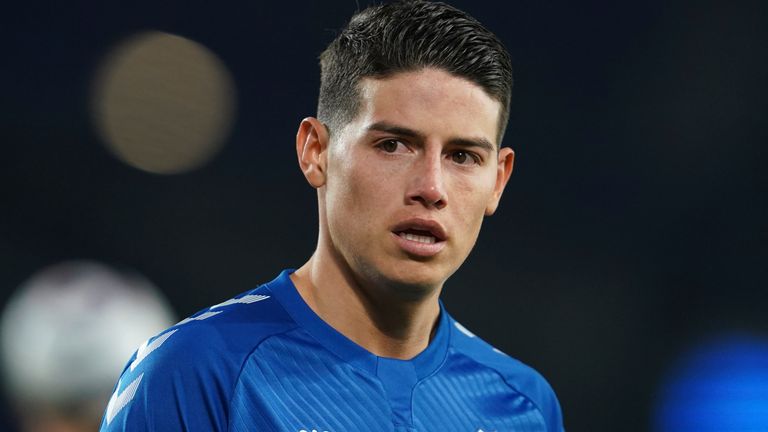 James Rodriguez joined Everton on an initial two-year deal in September 2020