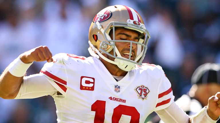 It was a second straight win for Jimmy Garoppolo and the 49ers