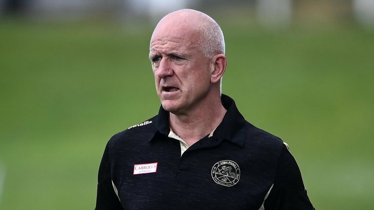 27 June 2021; Offaly manager John Maughan during the Leinster GAA Football Senior Championship Round 1 match between Louth and Offaly at P..irc Tailteann in Navan, Meath. Photo by David Fitzgerald/Sportsfile