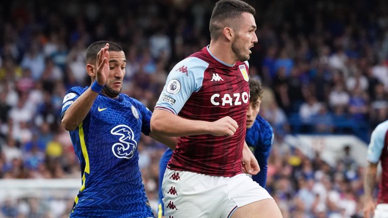 GETTY: Aston Villa's John McGinn in action vs Chelsea                                 