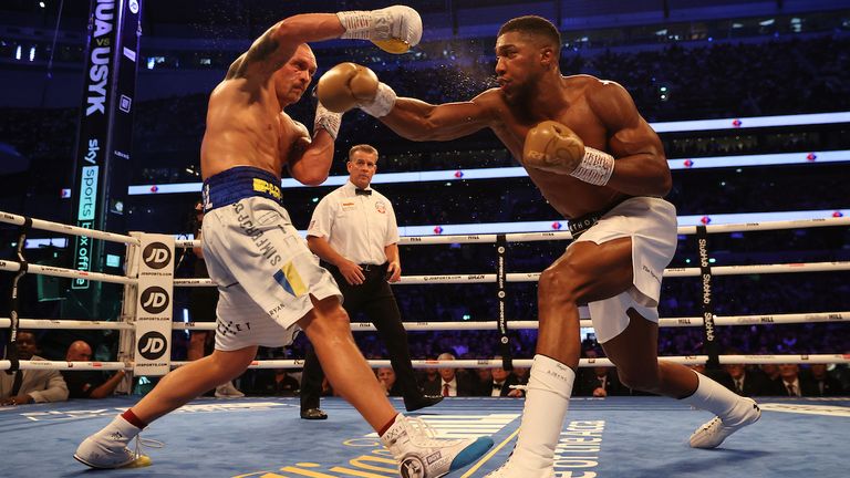 Anthony Joshua vs Oleksander Usyk, IBF, WBA, WBO and IBO Heavyweight World Title, Tottenham Hotspur Stadium, London..25 September 2021.Picture By Mark Robinson Matchroom Boxing..