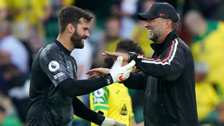 Jurgen Klopp and Alisson