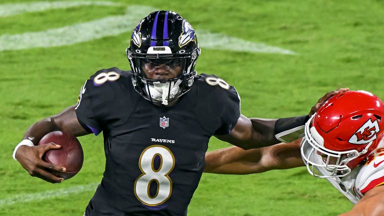 Lamar Jackson a perdu ses trois rencontres précédentes avec les Chiefs de Kansas City, dont une défaite 34-20 l'an dernier