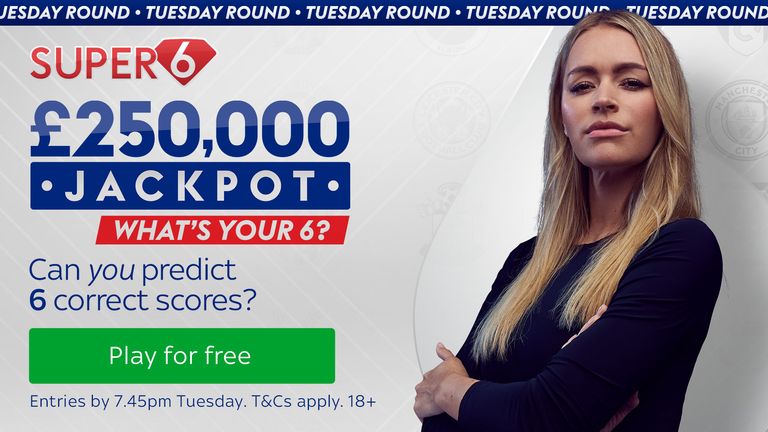 Could you take home the £250,000 Super 6 jackpot as the Champions League returns?
