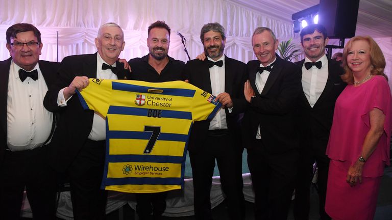 Sir Lindsay Hoyle and Karl Fitzpatrick with Alfie Boe and dignitaries at the G7 Speakers Conference (Credit: ©UK Parliament/Jessica Taylor)