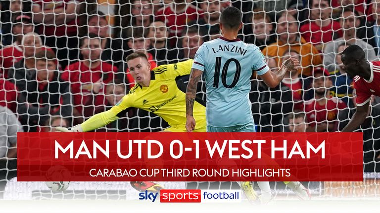 Man Utd 0-1 West Ham Carabao Cup
