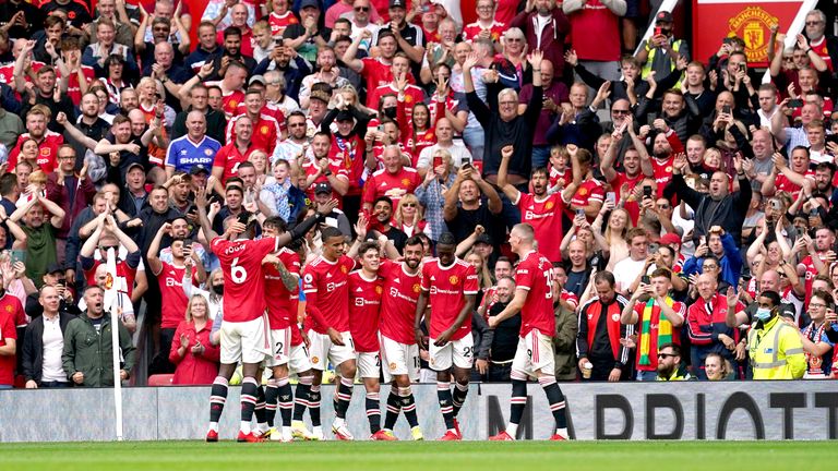 A near full capacity crowd attended Manchester United's first home game of the season against Leeds United