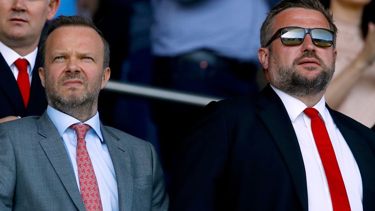 Ed Woodward (left) could be set to be replaced by Richard Arnold (right) at Manchester United